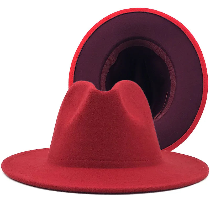 QBHAT Two-color Fedora Hat Men
