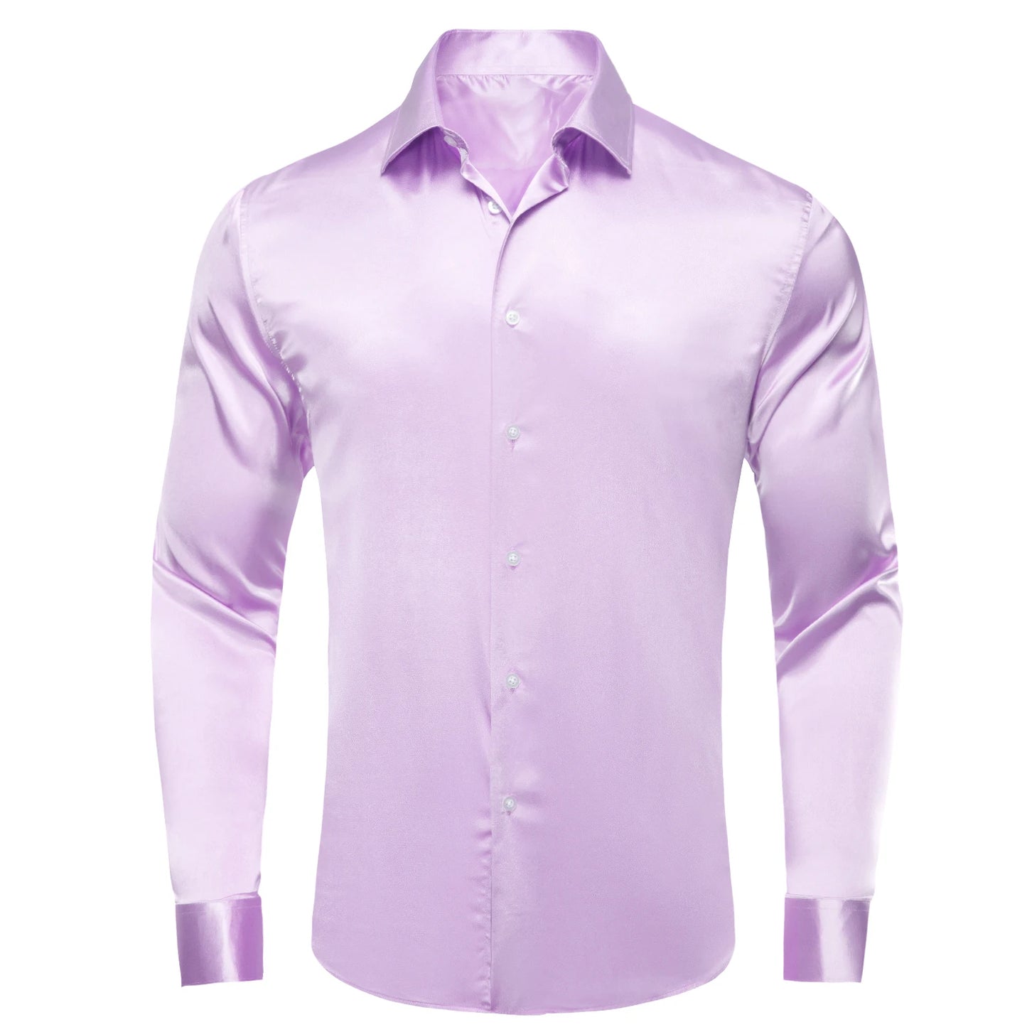 Hi-Tie Lilac Mauve Lavender Purple Silk Mens Shirts