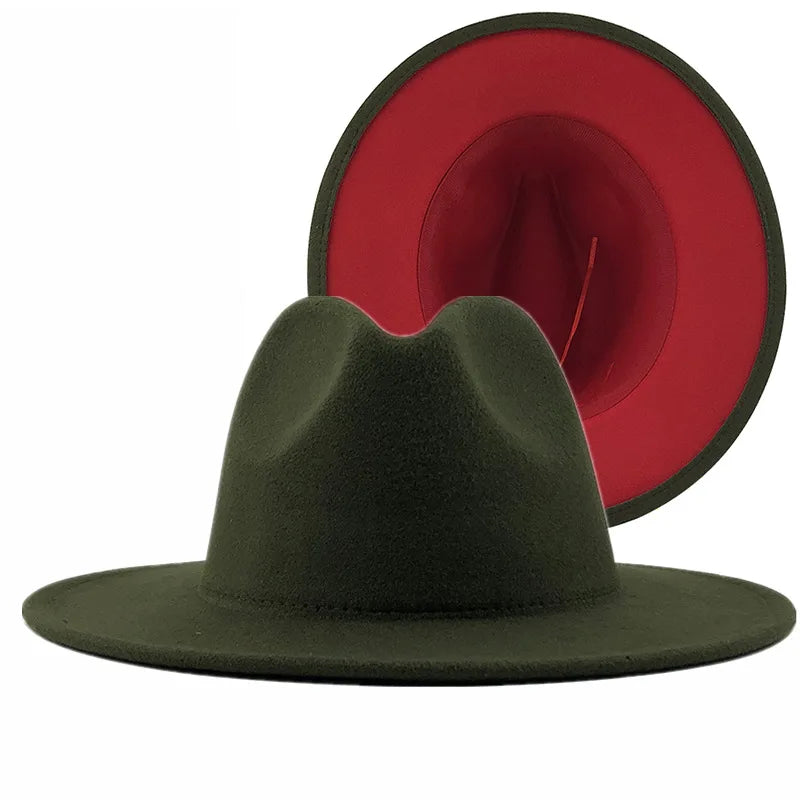 QBHAT Two-color Fedora Hat Men
