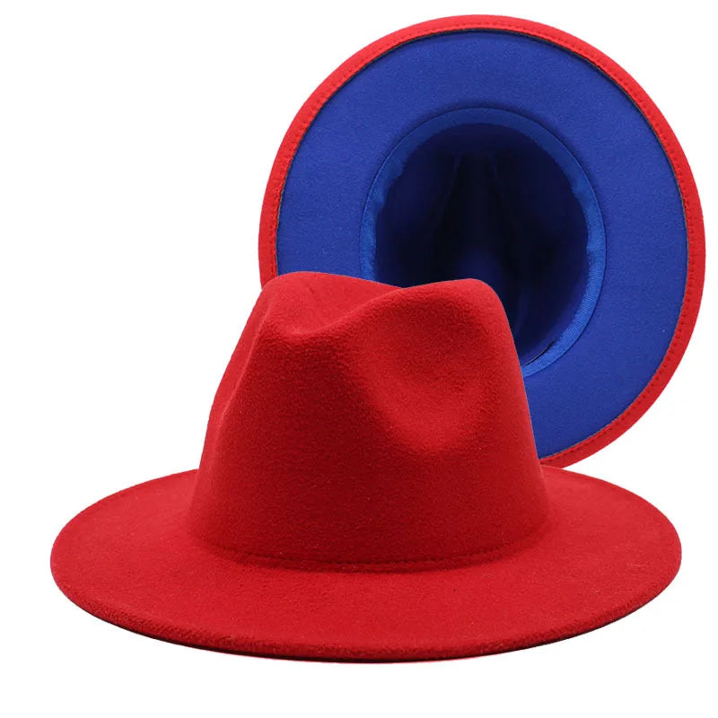 QBHAT Two-color Fedora Hat Men