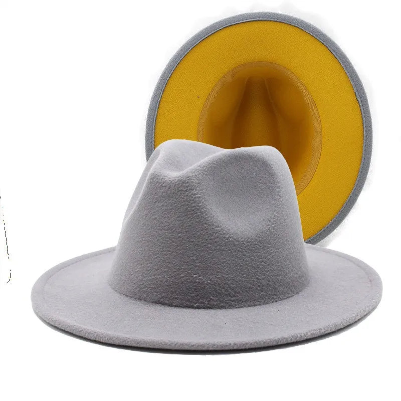 QBHAT Two-color Fedora Hat Men