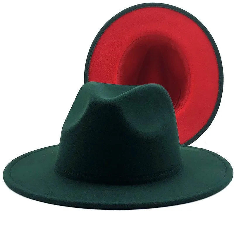 QBHAT Two-color Fedora Hat Men