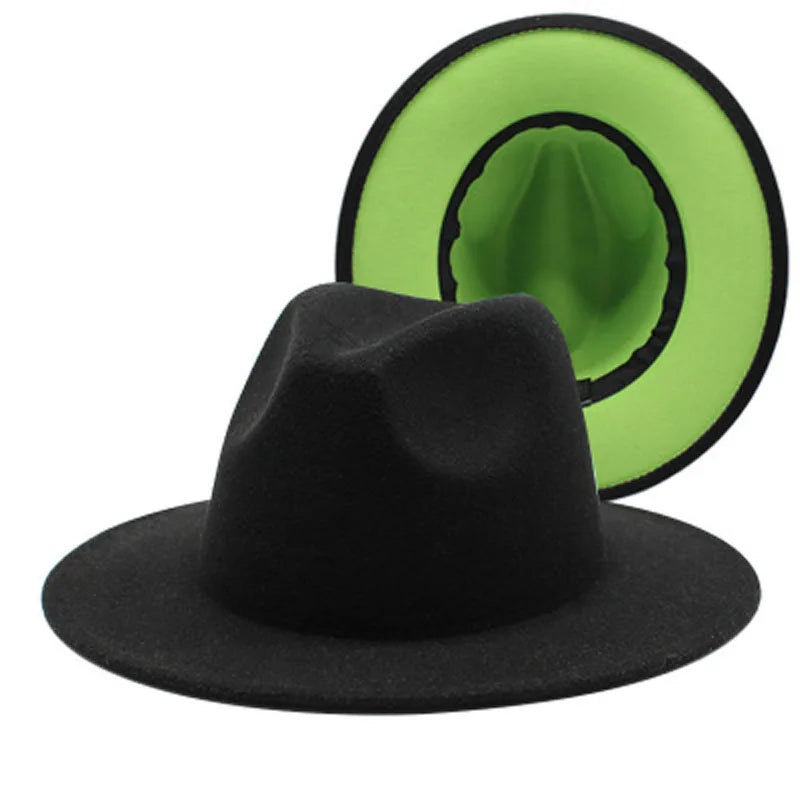 QBHAT Two-color Fedora Hat Men