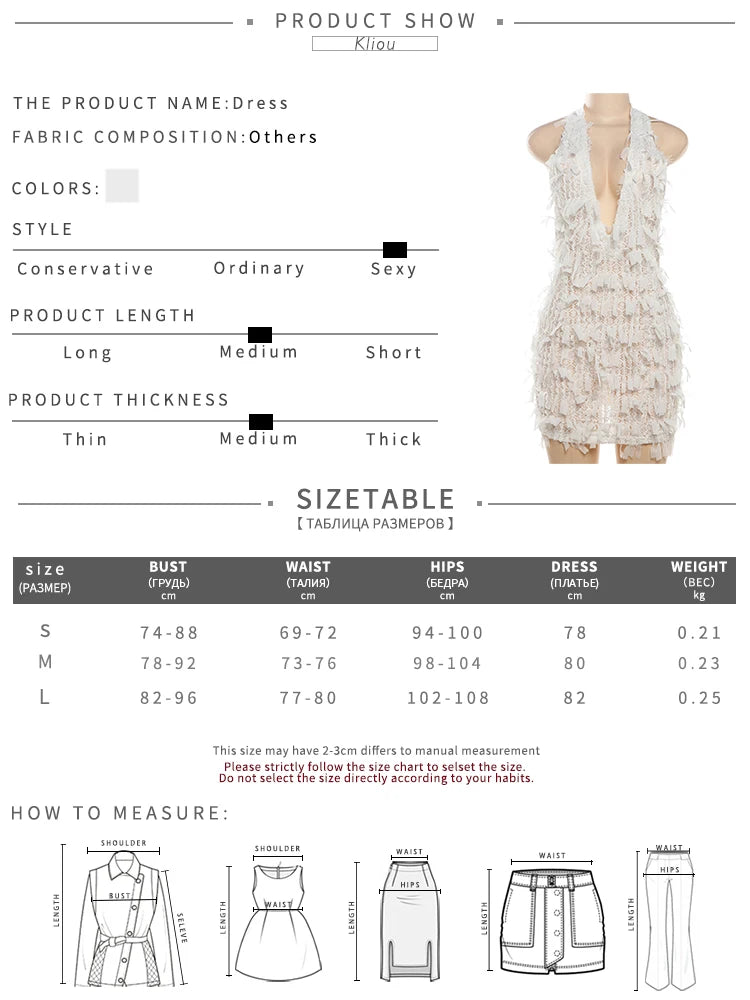 kliou Summer Women Mini Sexy & Club Chiffon Dress