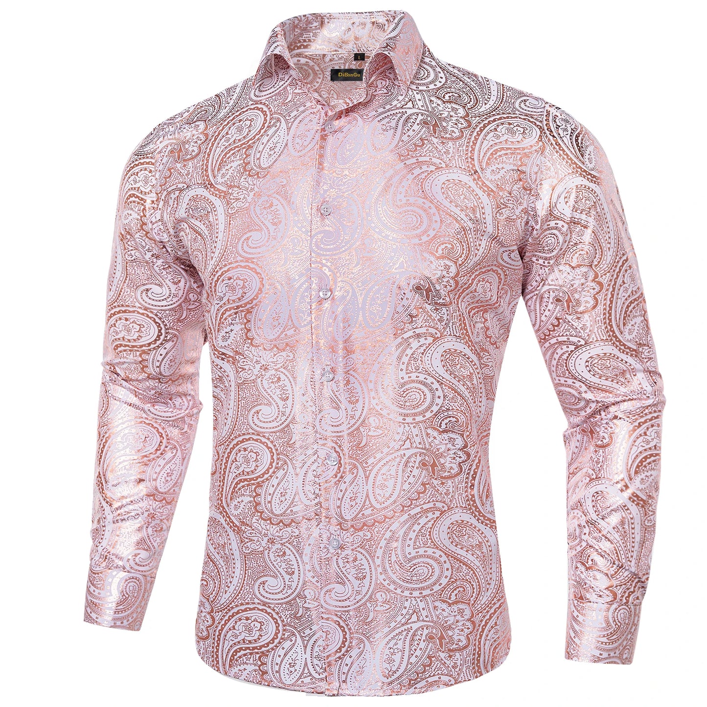 Luxury Gilding Paisley Shirts for Men
