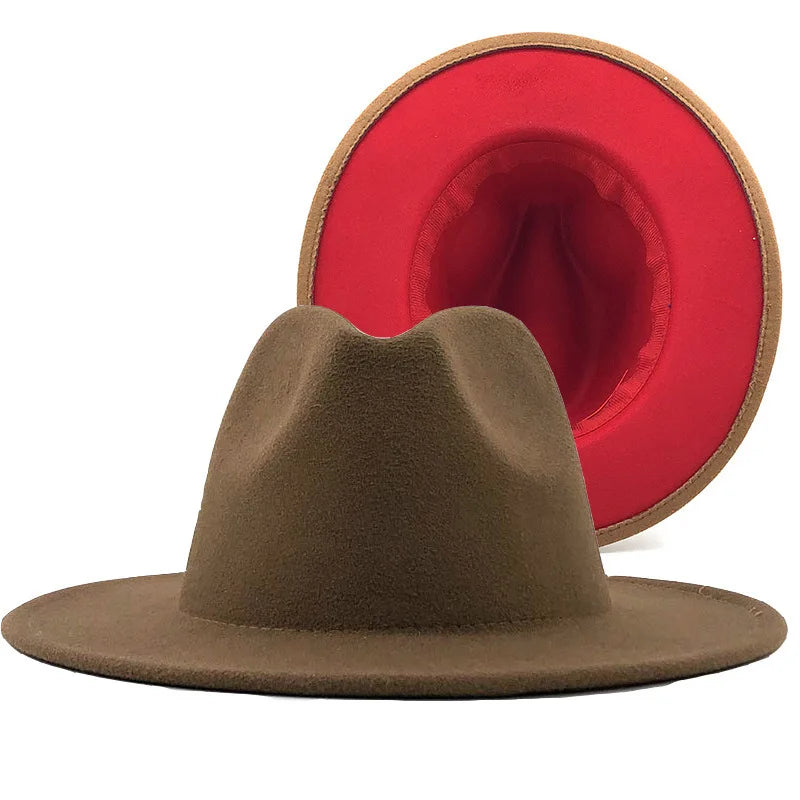 QBHAT Two-color Fedora Hat Men