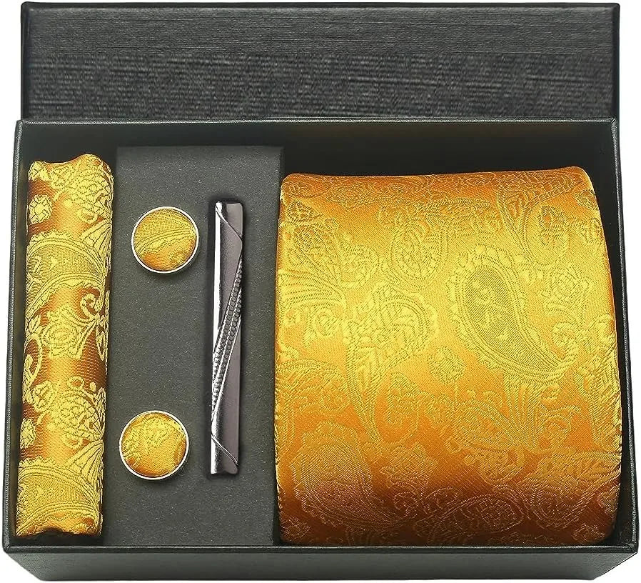 100% Silk Necktie Paisley Floral Mens Tie