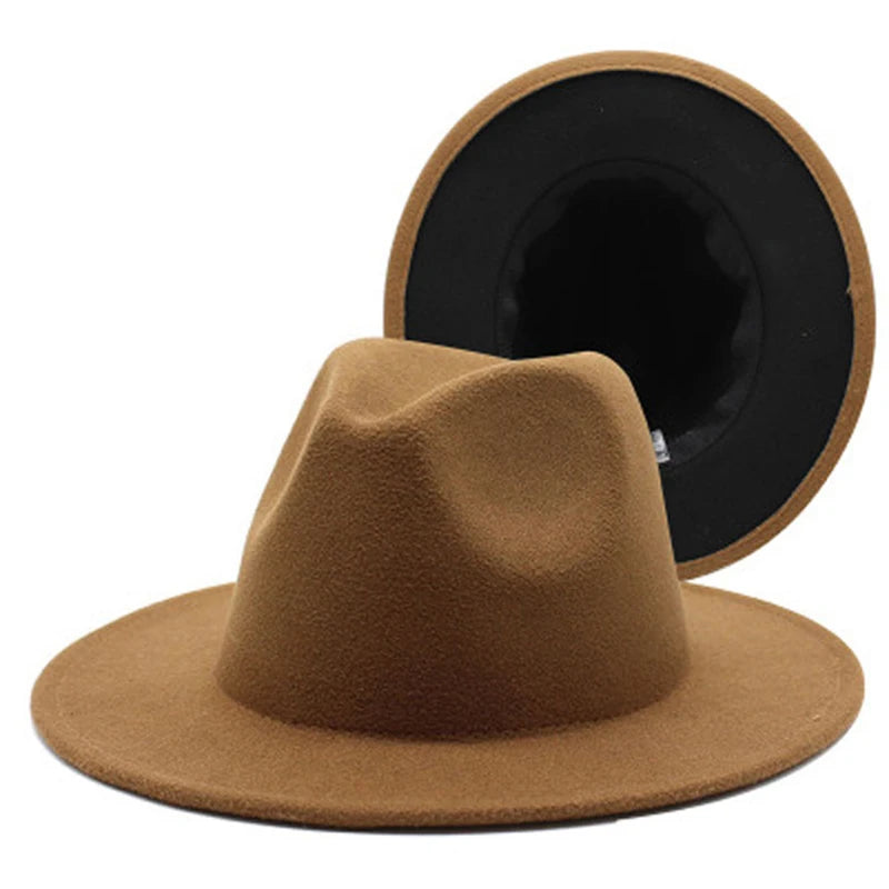 QBHAT Two-color Fedora Hat Men