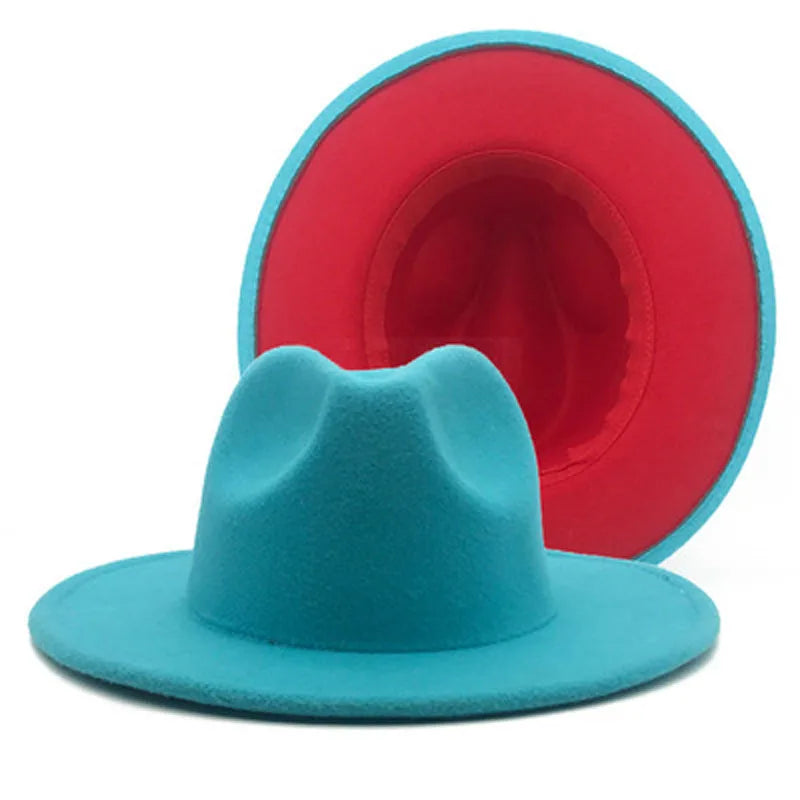 QBHAT Two-color Fedora Hat Men