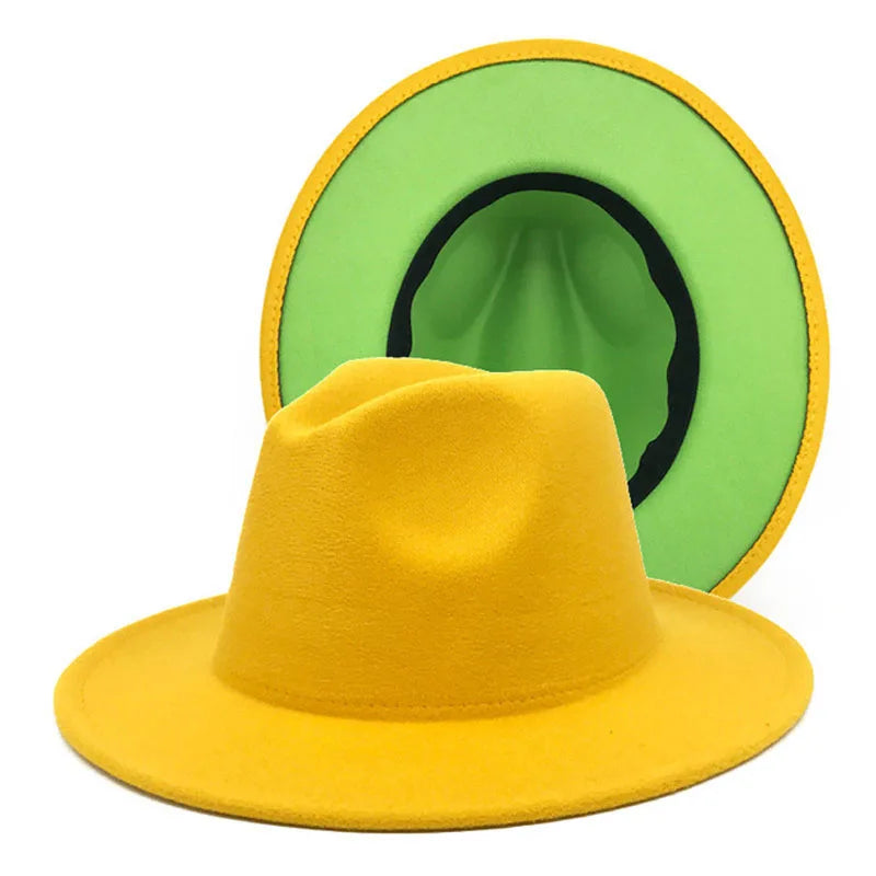 QBHAT Two-color Fedora Hat Men