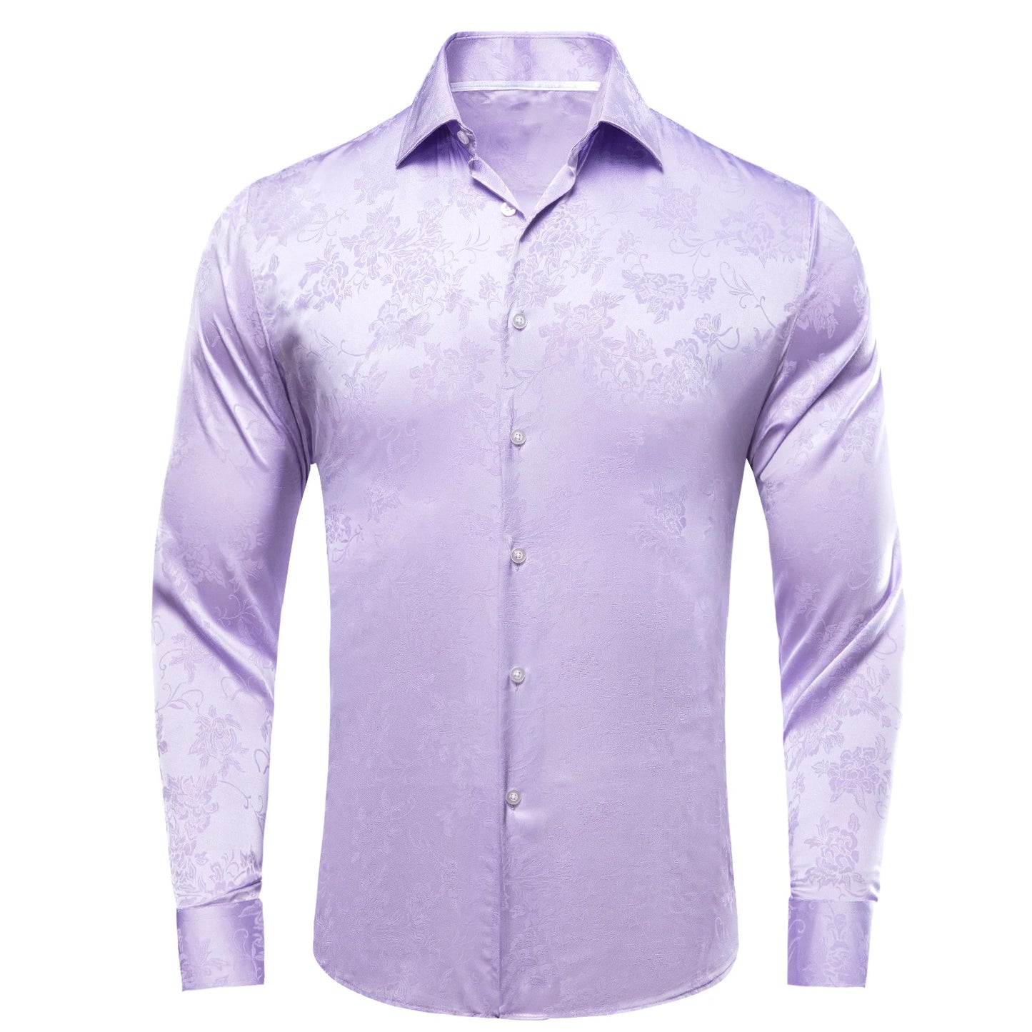 Hi-Tie Lilac Mauve Lavender Purple Silk Mens Shirts