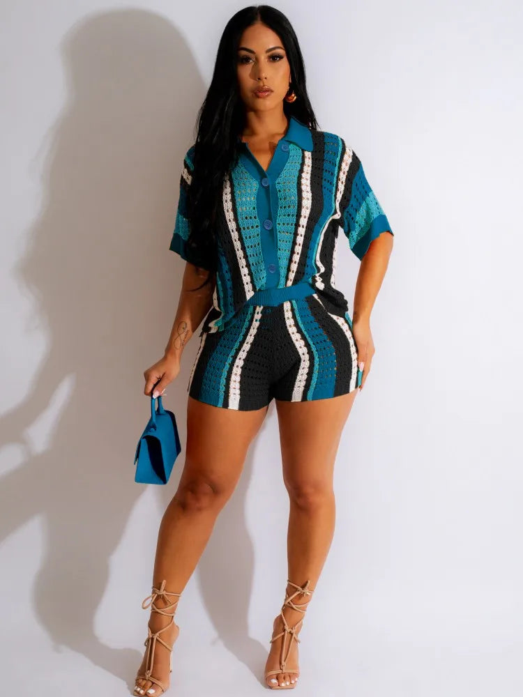 JRRY Sexy Women Knitted Set Two Pieces Sets
