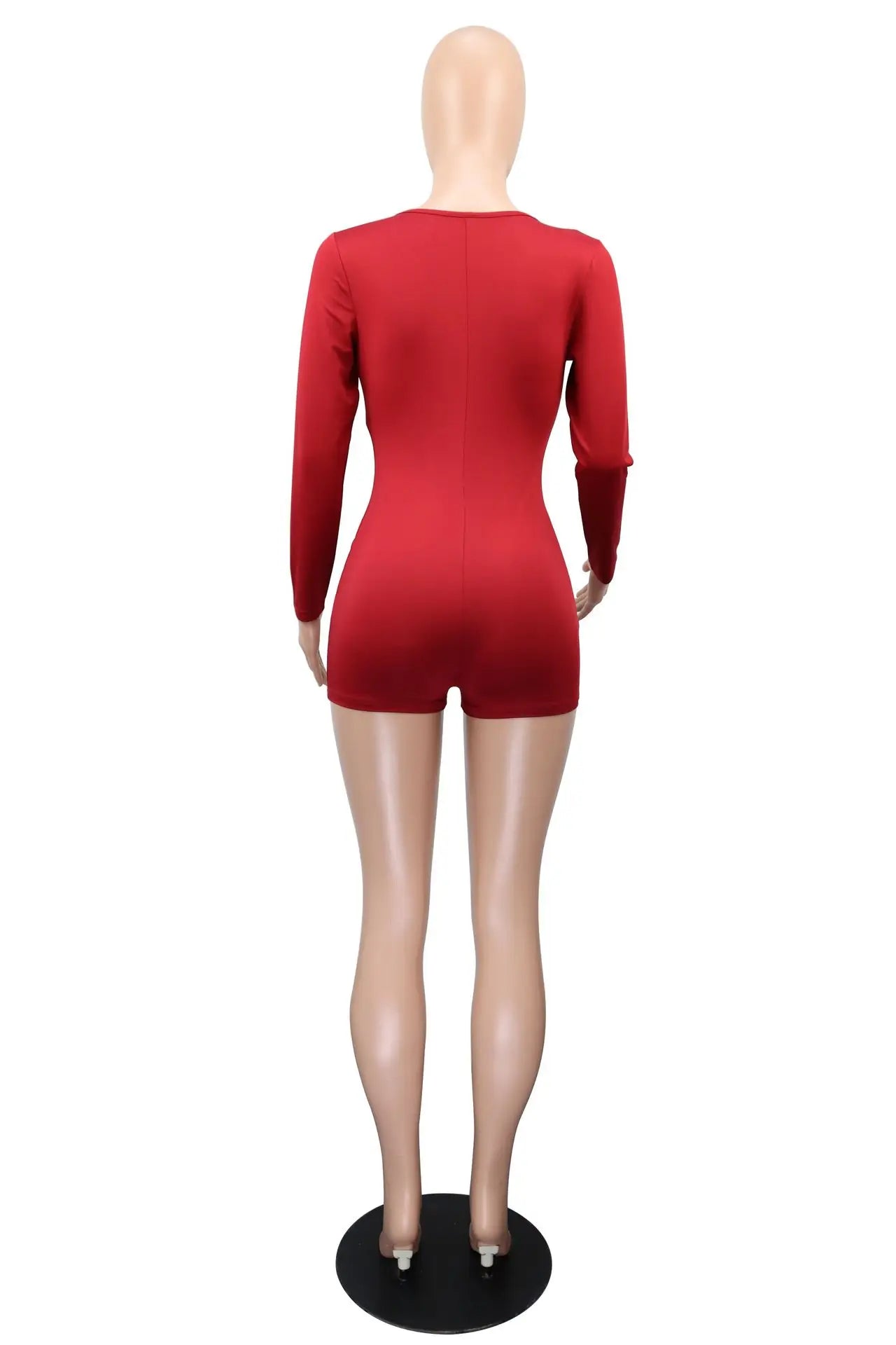 Hot Selling New Sexy V-neck Button Solid Color Jumpsuit Casual Home Wear