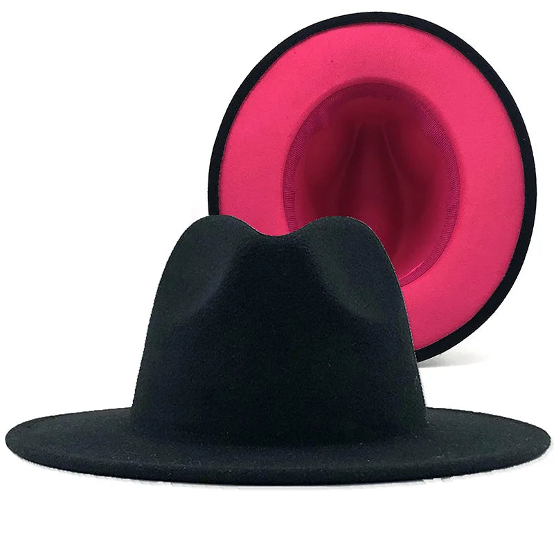 QBHAT Two-color Fedora Hat Men