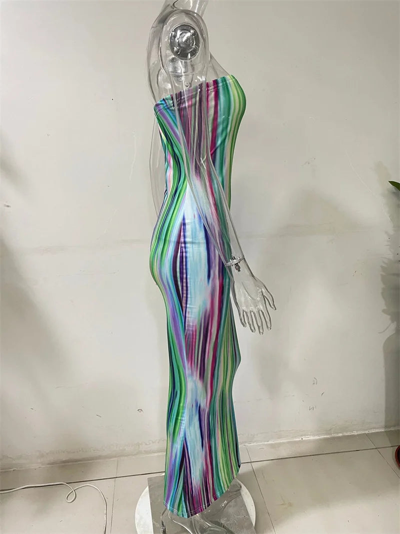 Sexy Print Maxi Dresses Ladies Elegant Bodycon Women Dress Vintage Robe Femme Party Bandage Long Dress Woman Clothes Vestidos