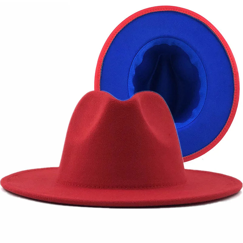 QBHAT Two-color Fedora Hat Men