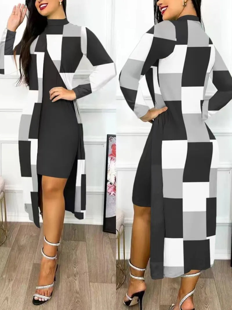 Two Piece Set Women Print Dresses Sets