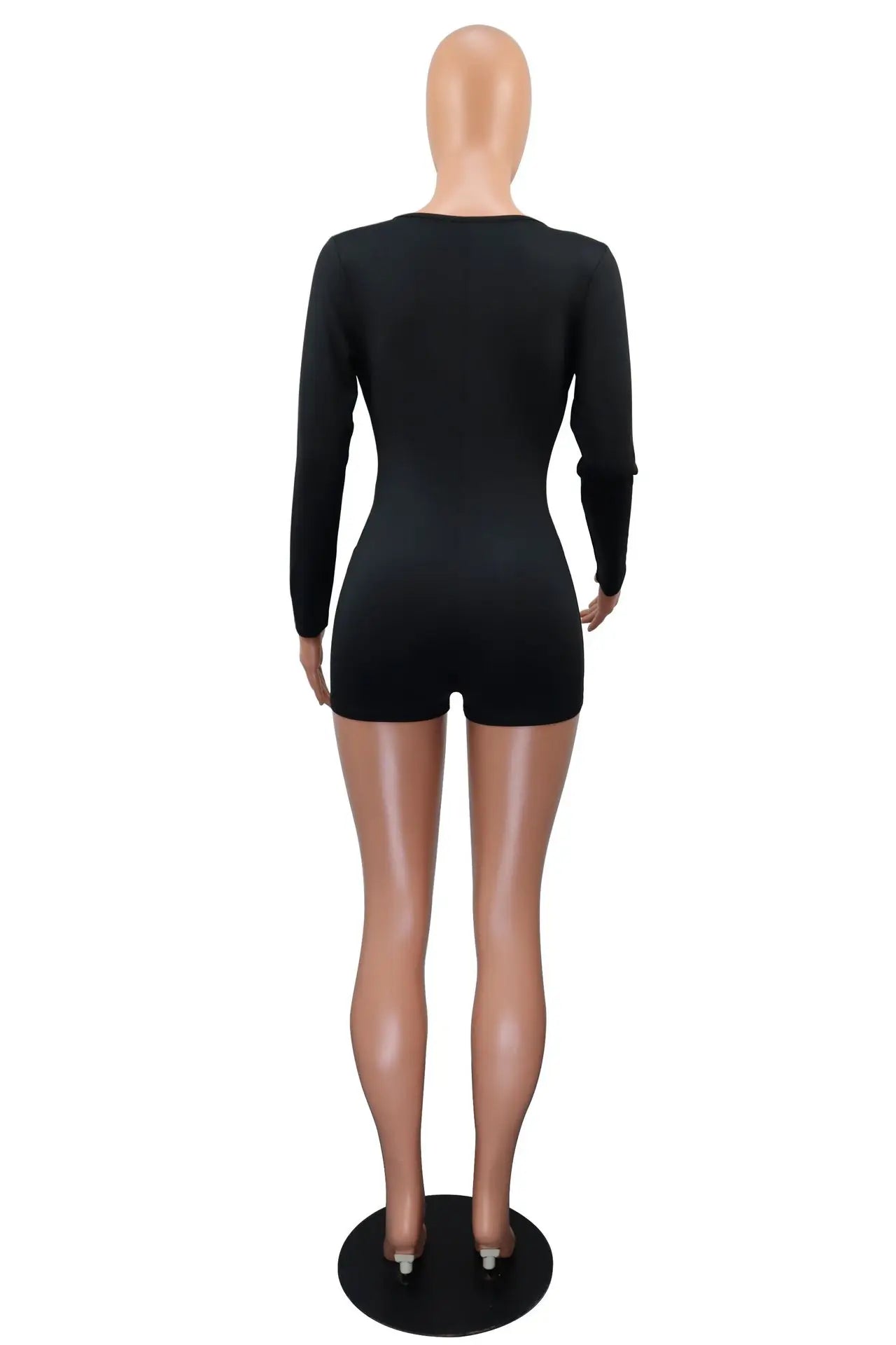 Hot Selling New Sexy V-neck Button Solid Color Jumpsuit Casual Home Wear