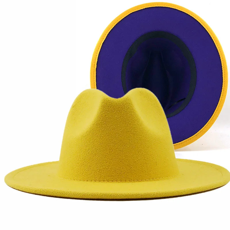 QBHAT Two-color Fedora Hat Men