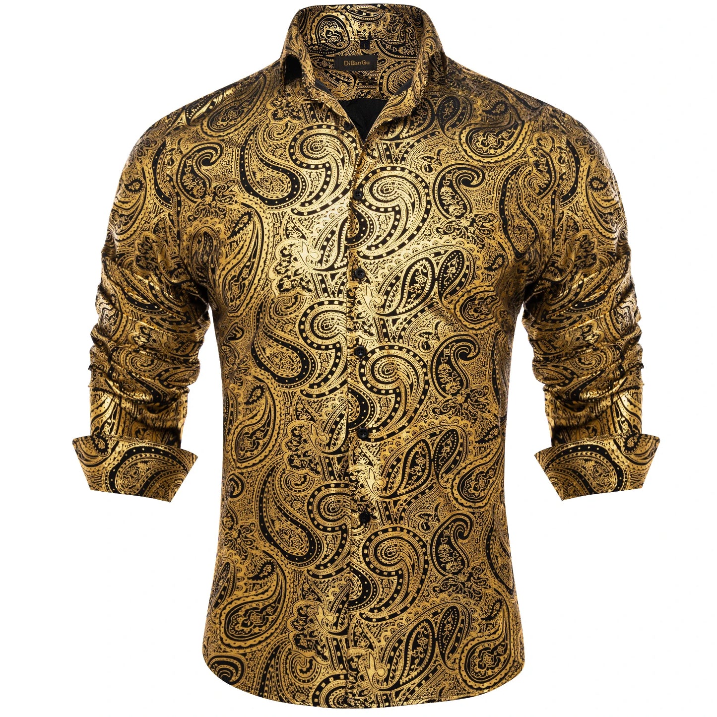 Luxury Gilding Paisley Shirts for Men