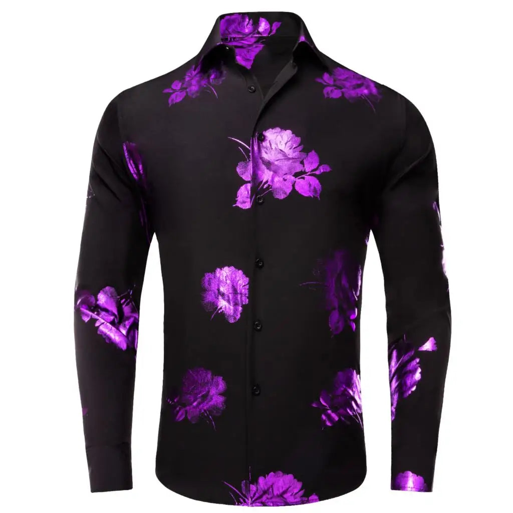 Hi-Tie Lilac Mauve Lavender Purple Silk Mens Shirts