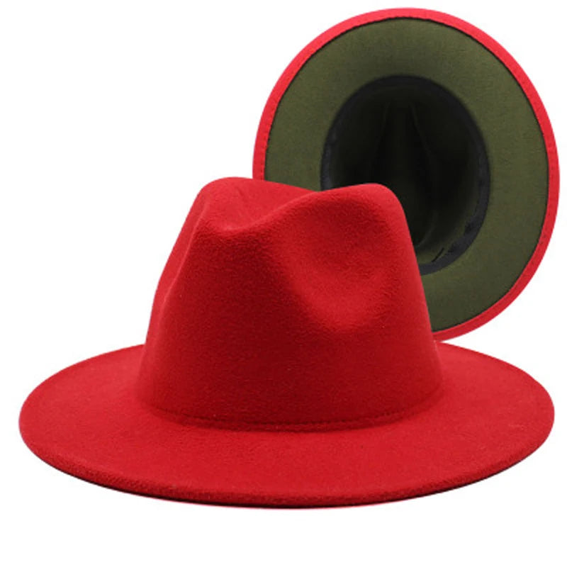 QBHAT Two-color Fedora Hat Men