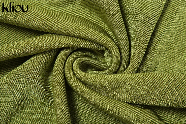 kliou Asymmetrical Waistless Women Dress Simple Solid Deep V-neck Sheath Trend Frock Sexy Popular High Street Banquet Lady Robe