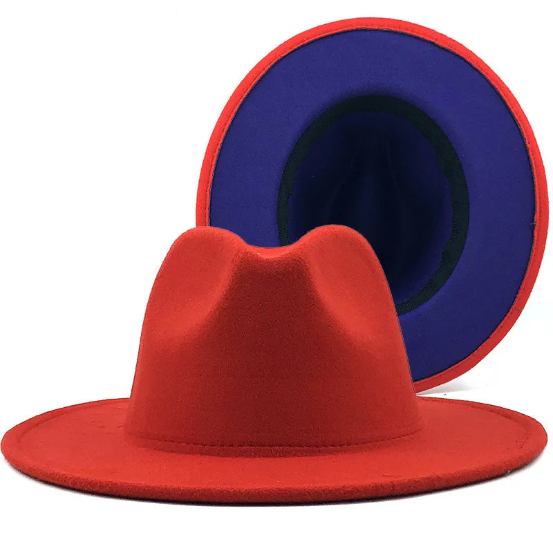 QBHAT Two-color Fedora Hat Men