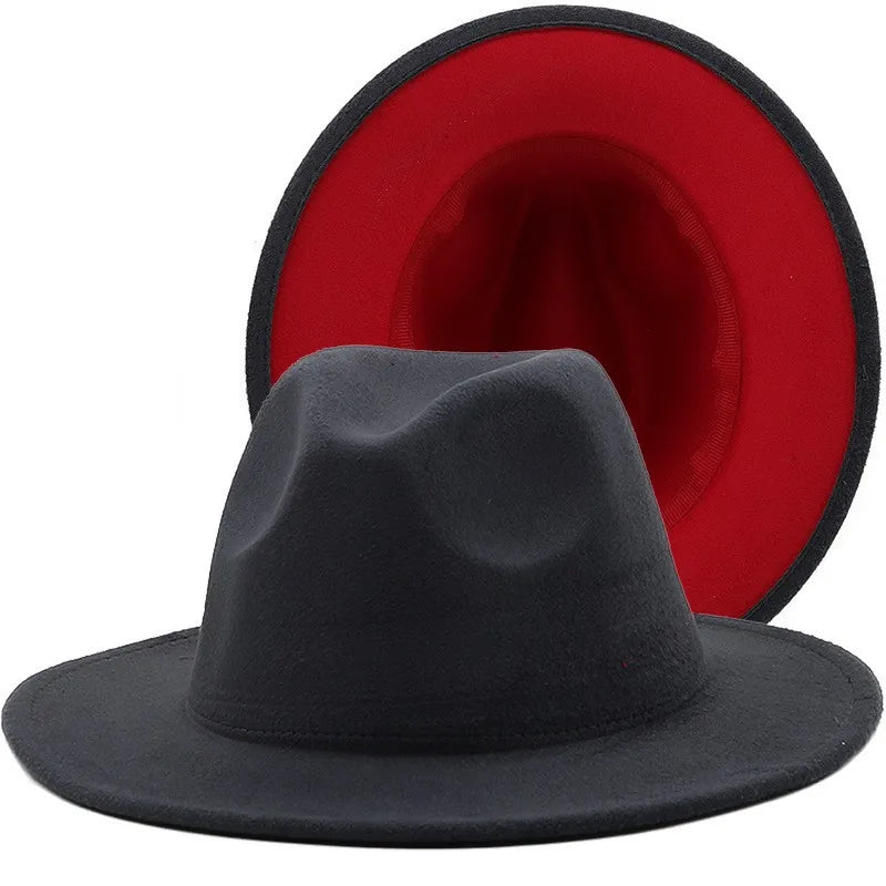 QBHAT Two-color Fedora Hat Men