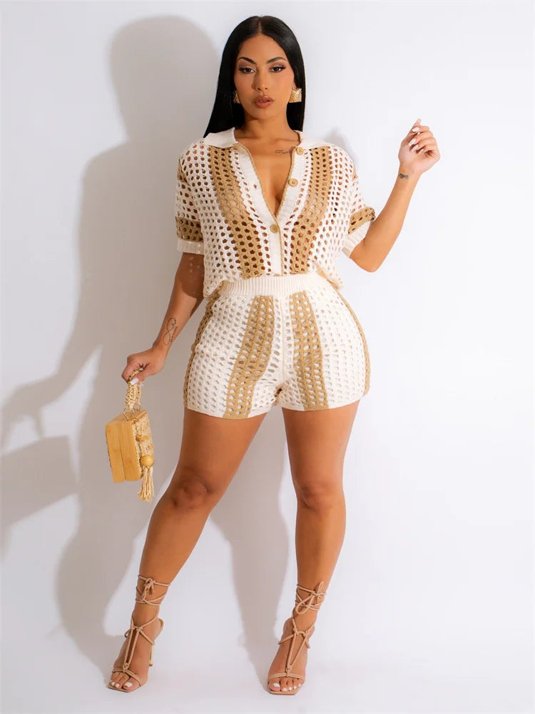 JRRY Sexy Women Knitted Set Two Pieces Sets