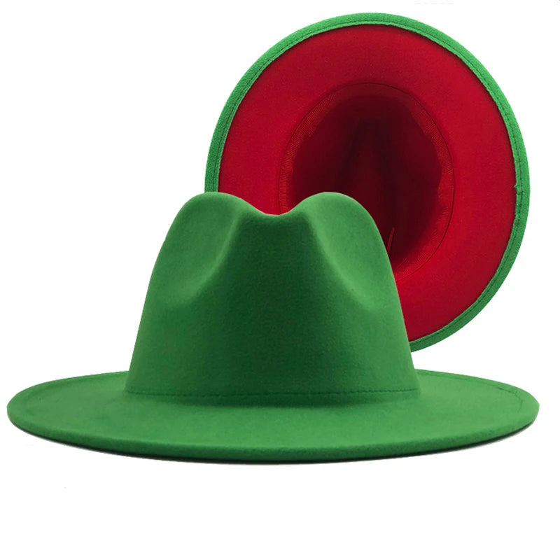 QBHAT Two-color Fedora Hat Men