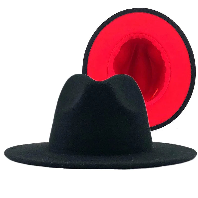 QBHAT Two-color Fedora Hat Men