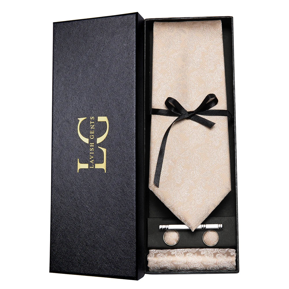 Hi-Tie Luxury Gift Box Classic Paisley Teal Green NeckTie