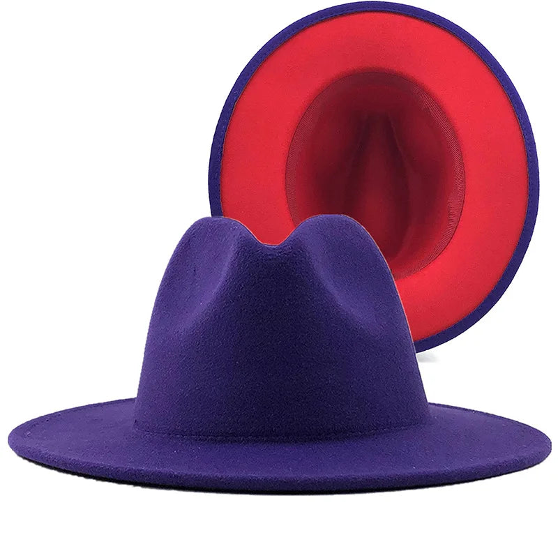 QBHAT Two-color Fedora Hat Men