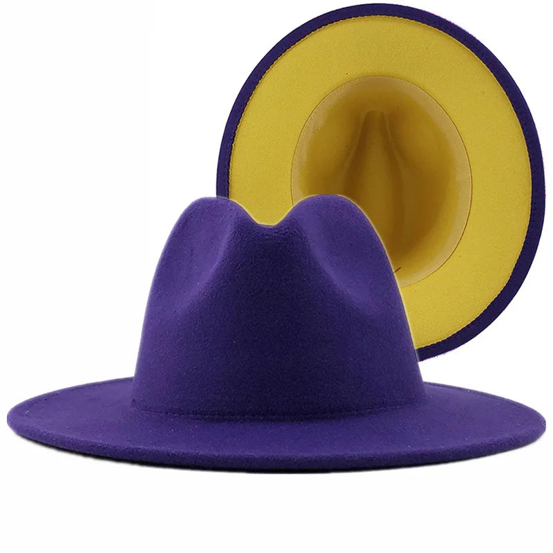 QBHAT Two-color Fedora Hat Men