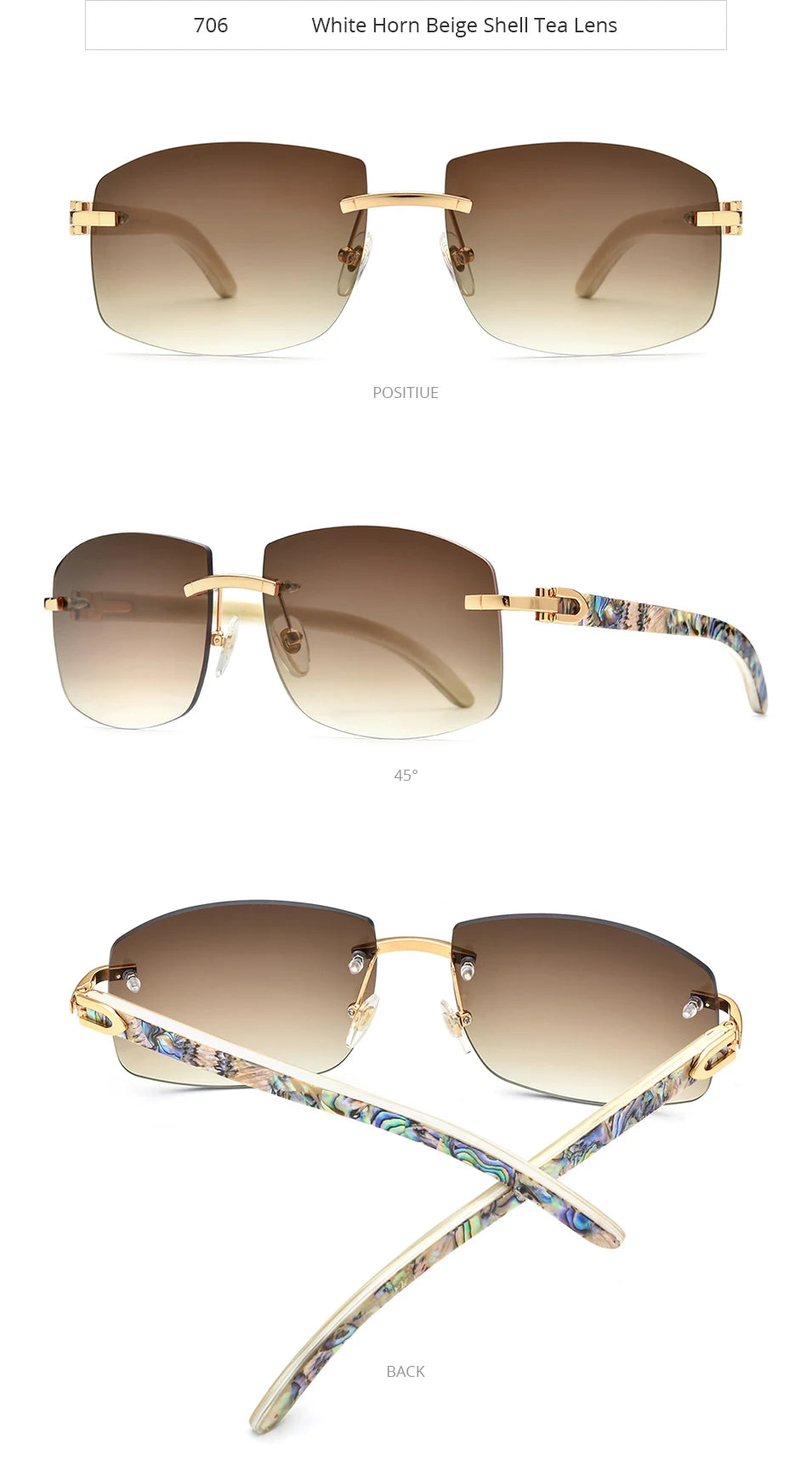 HEPIDEM Buffalo Horn Glasses Women New Square Rimless High Quality Men Sunglasses Luxury Eyewear Buffs Eyeglasses FashionMojos.com