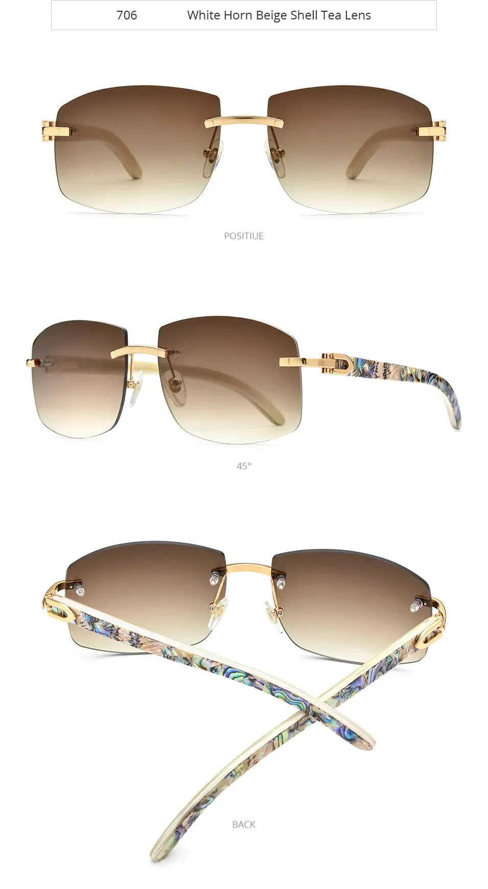 HEPIDEM Buffalo Horn Glasses Women New Square Rimless High Quality Men Sunglasses Luxury Eyewear Buffs Eyeglasses FashionMojos.com