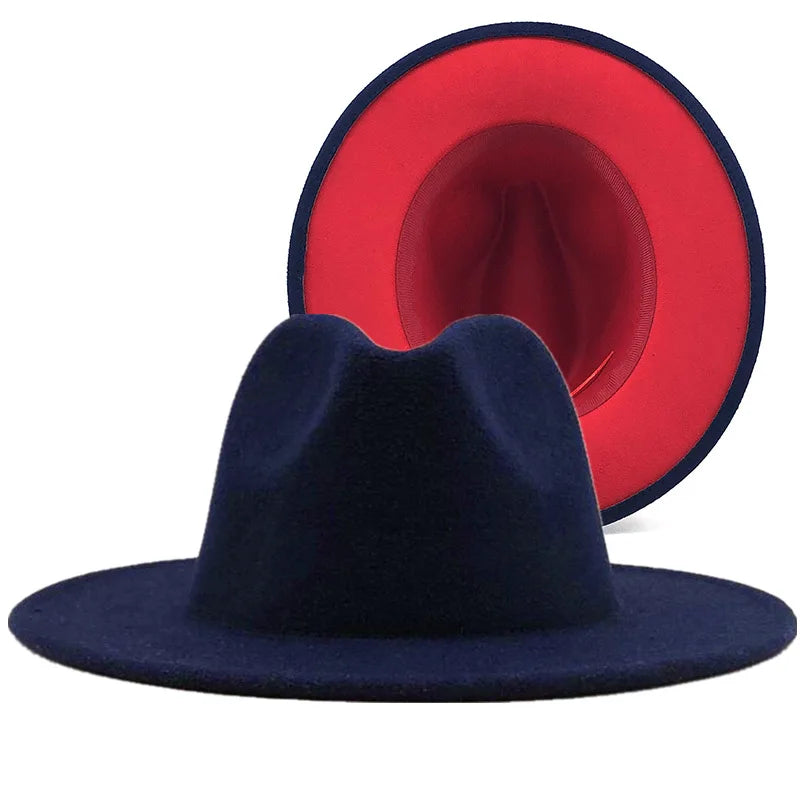 QBHAT Two-color Fedora Hat Men