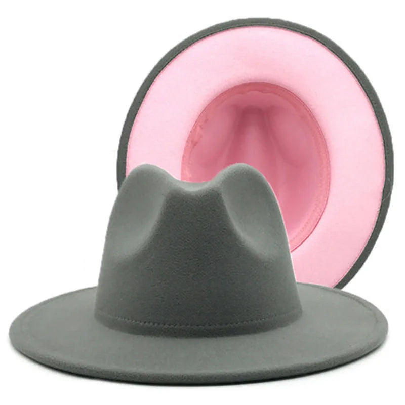 QBHAT Two-color Fedora Hat Men