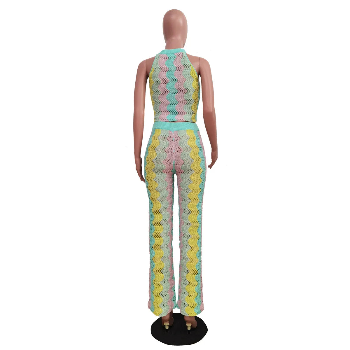 Womens Knit 2 Piece Crochet Outfits