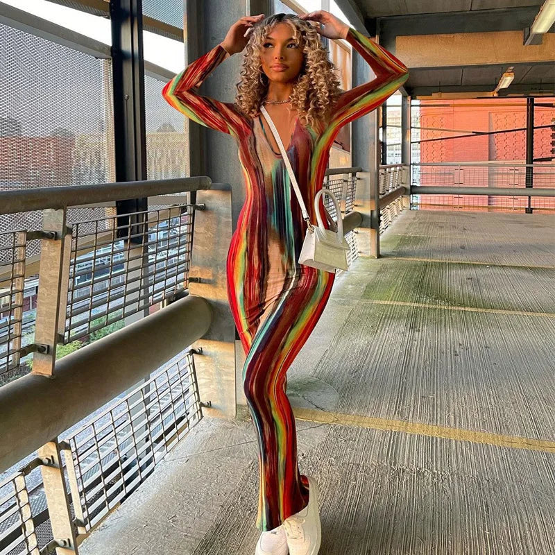 Tie Dye Bodycon Bandage Dress Women Midi Sexy Party Dresses Off Shoulder Strapless Summer Y2k Club Beach Elegant Long Vestidos