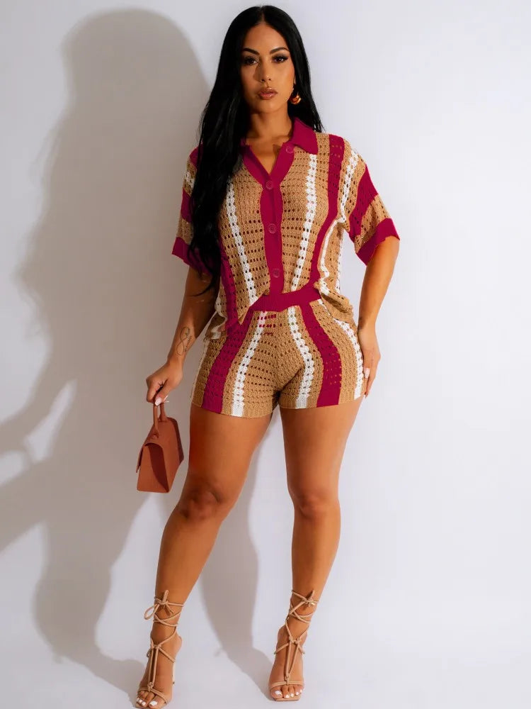 JRRY Sexy Women Knitted Set Two Pieces Sets