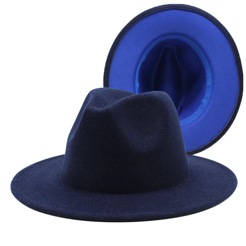 QBHAT Two-color Fedora Hat Men