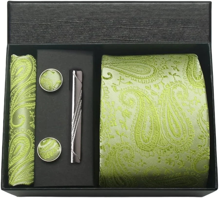 100% Silk Necktie Paisley Floral Mens Tie