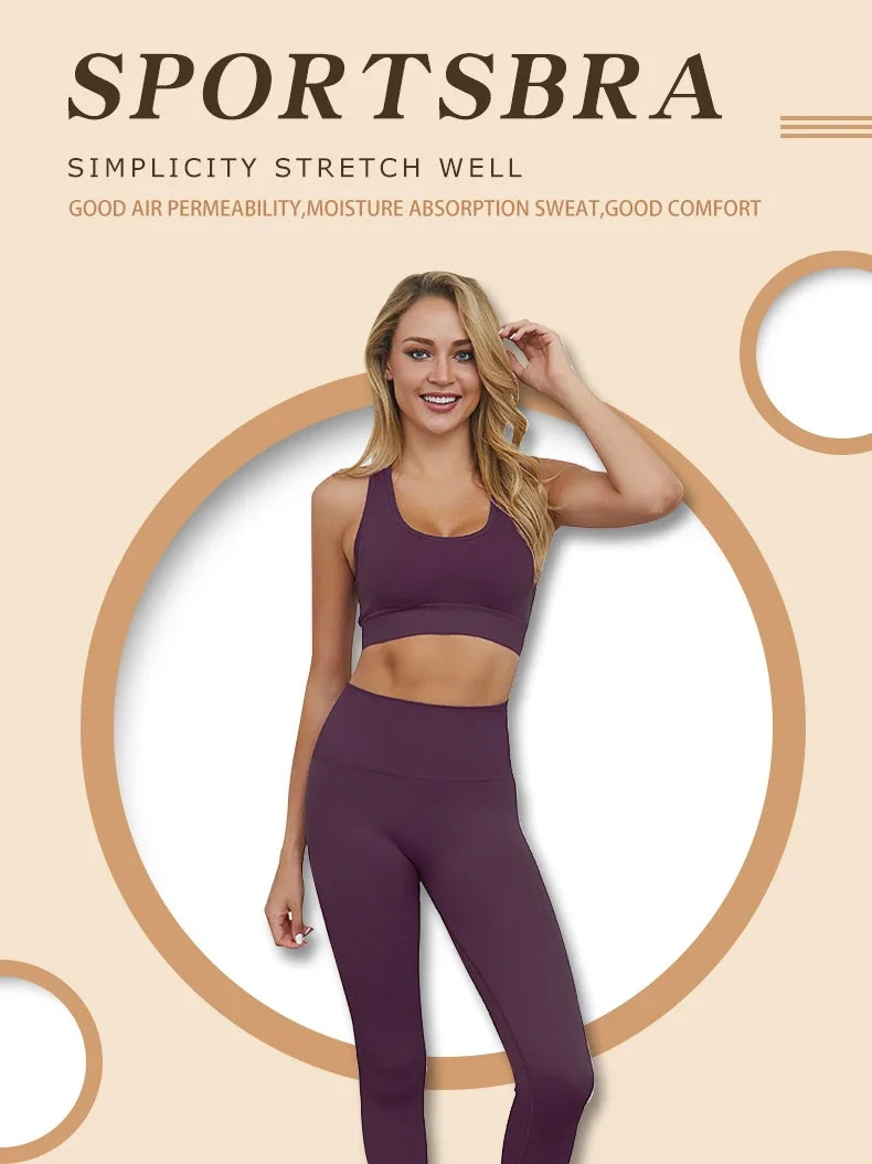 Seamless Hyperflex Workout Set Sport Leggings and Top Yoga Outfits for Women Sportswear Athletic Clothes Gym 2 piece Set XL Size