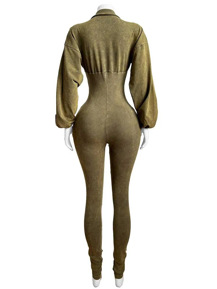 Fitness Jumpsuit Stretchy Sexi Women One Clothes Autumn Winter Knit Jumpsuits Ribbed Jumpsuit Long Sleeve Tight Fit Overalls FashionMojos.com