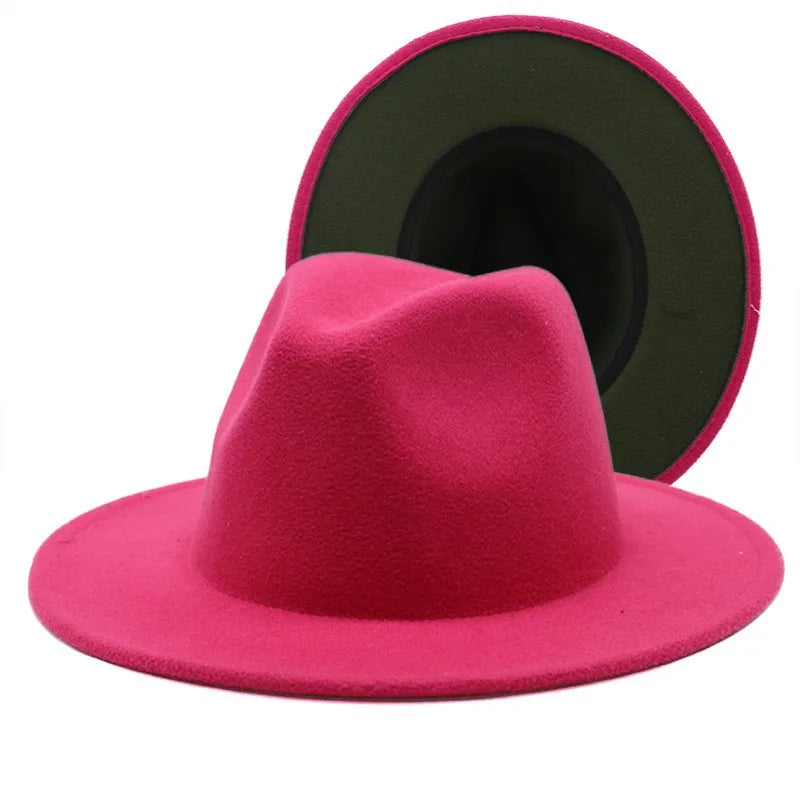 QBHAT Two-color Fedora Hat Men