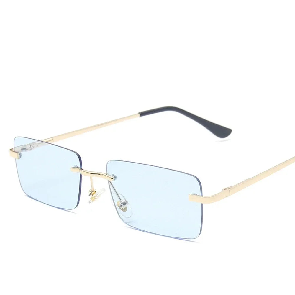 Rimless Rectangle Sunglasses for Women