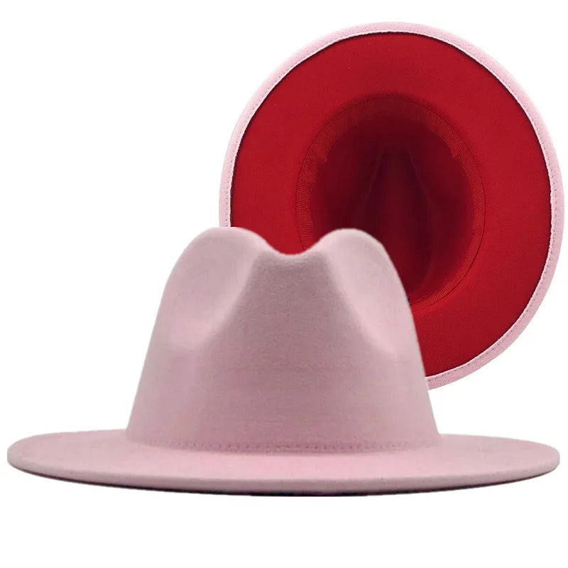 QBHAT Two-color Fedora Hat Men