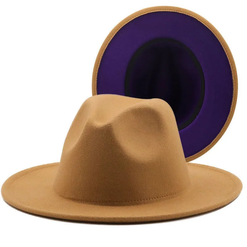 QBHAT Two-color Fedora Hat Men